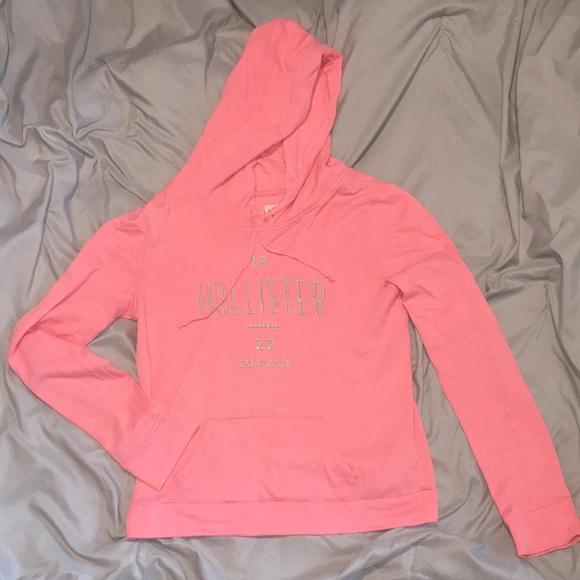 Coral Hollister hoodie size medium - Picture 1 of 4